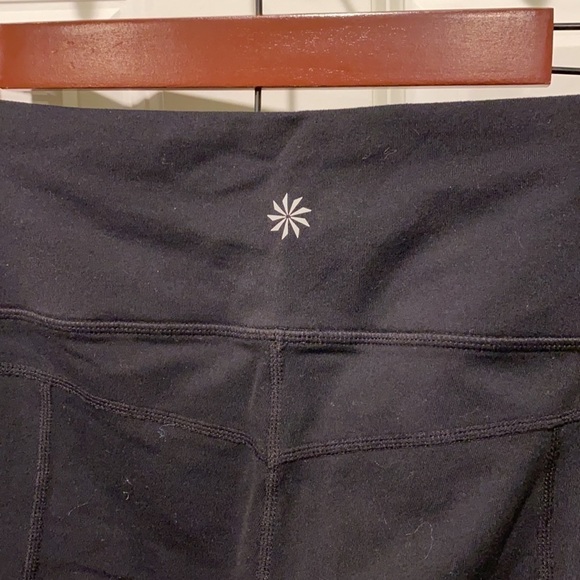 Athleta Black Crop Legging with Mesh Insets EUC - Picture 14 of 16